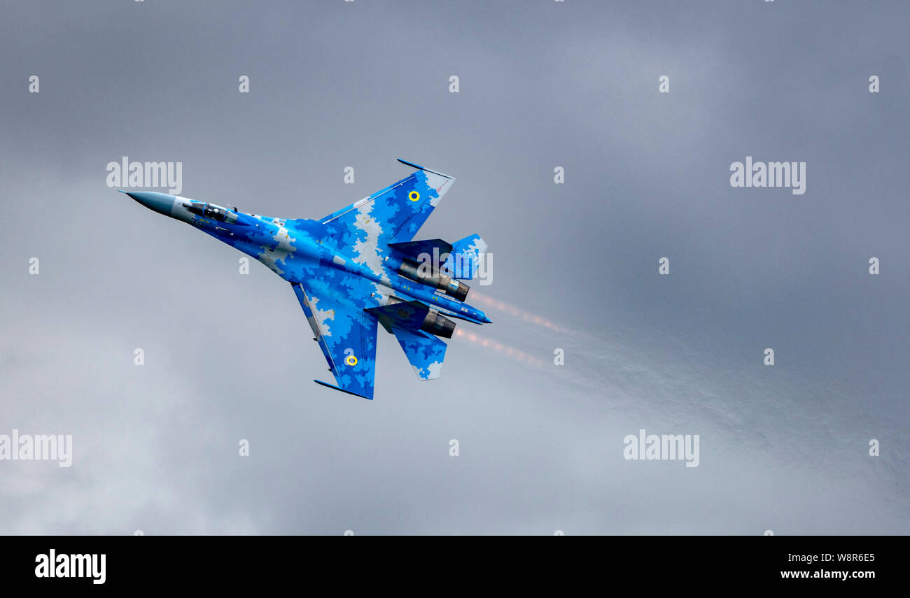 Suchoi Su-27 an der Royal International Air Tattoo 2019 Stockfoto