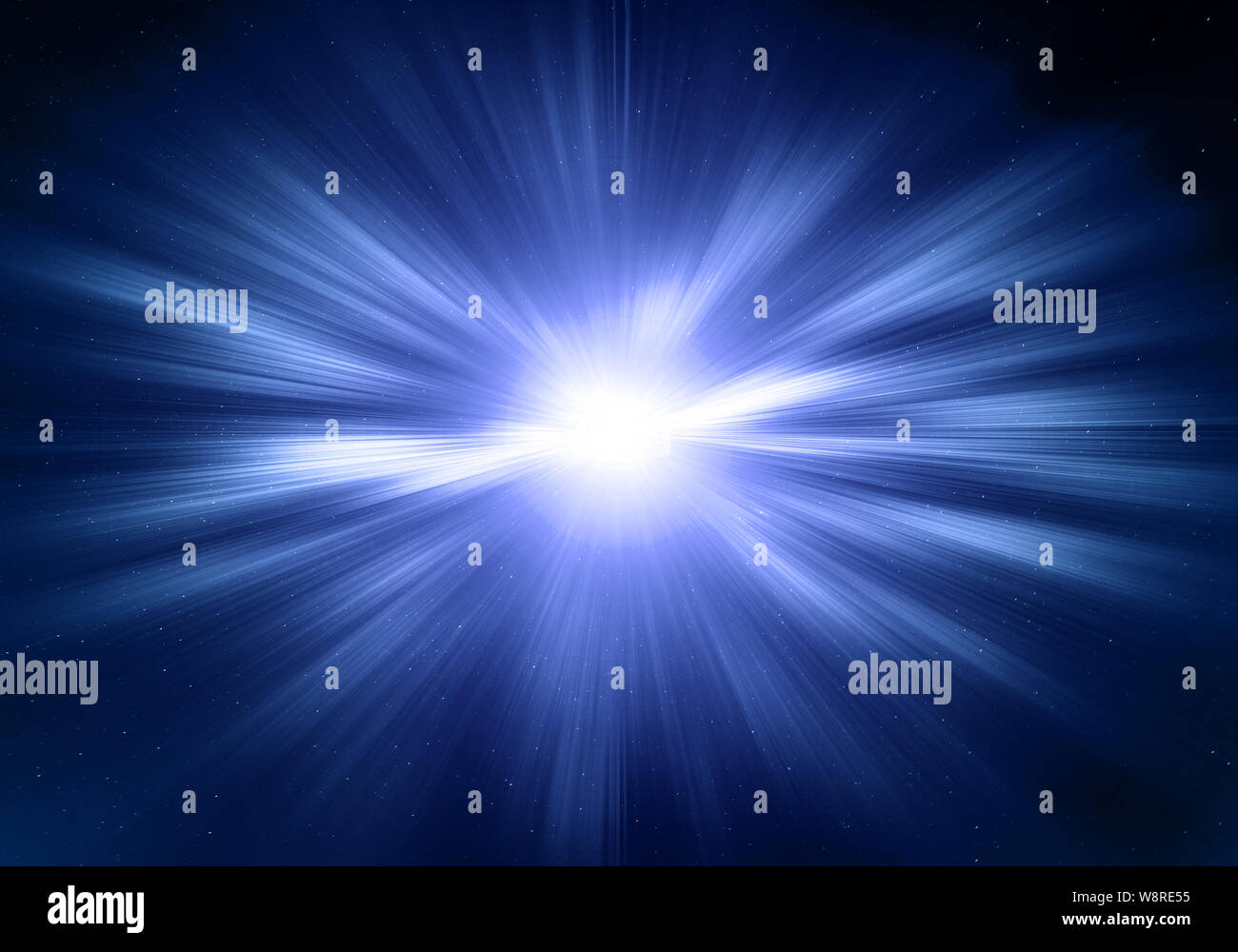 Ein wrap Wirkung auf einem dunklen Sternenhimmel, so dass die Illusion von Geschwindigkeit und Bewegung Stockfoto