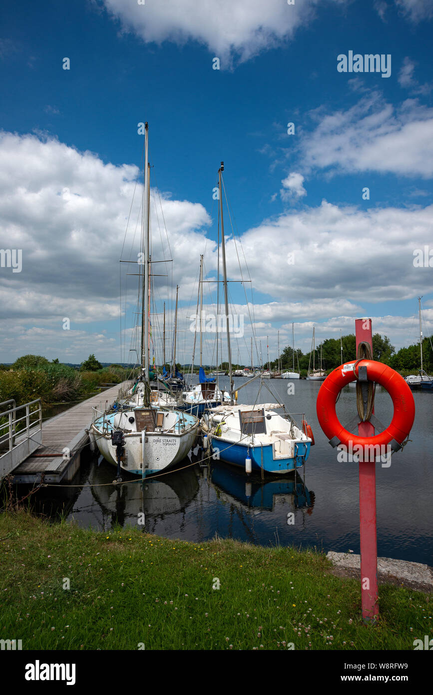 Exeter Ship Canal auf Rasen zu sperren. Stockfoto