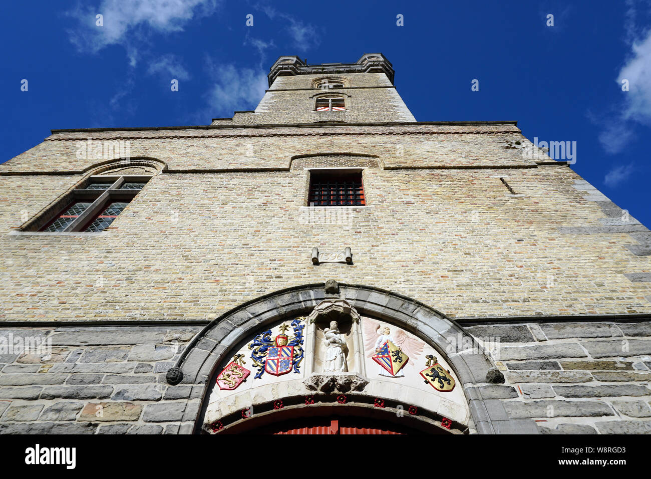Historischer Glockenturm von 1396, Sluis, Zeeland, Niederlande Stockfoto