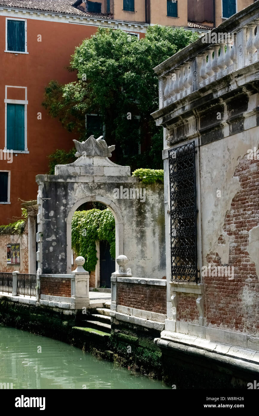 Venedig typischen Kanal Blick. Venetien, Nordostitalien, Europa, EU. Stockfoto