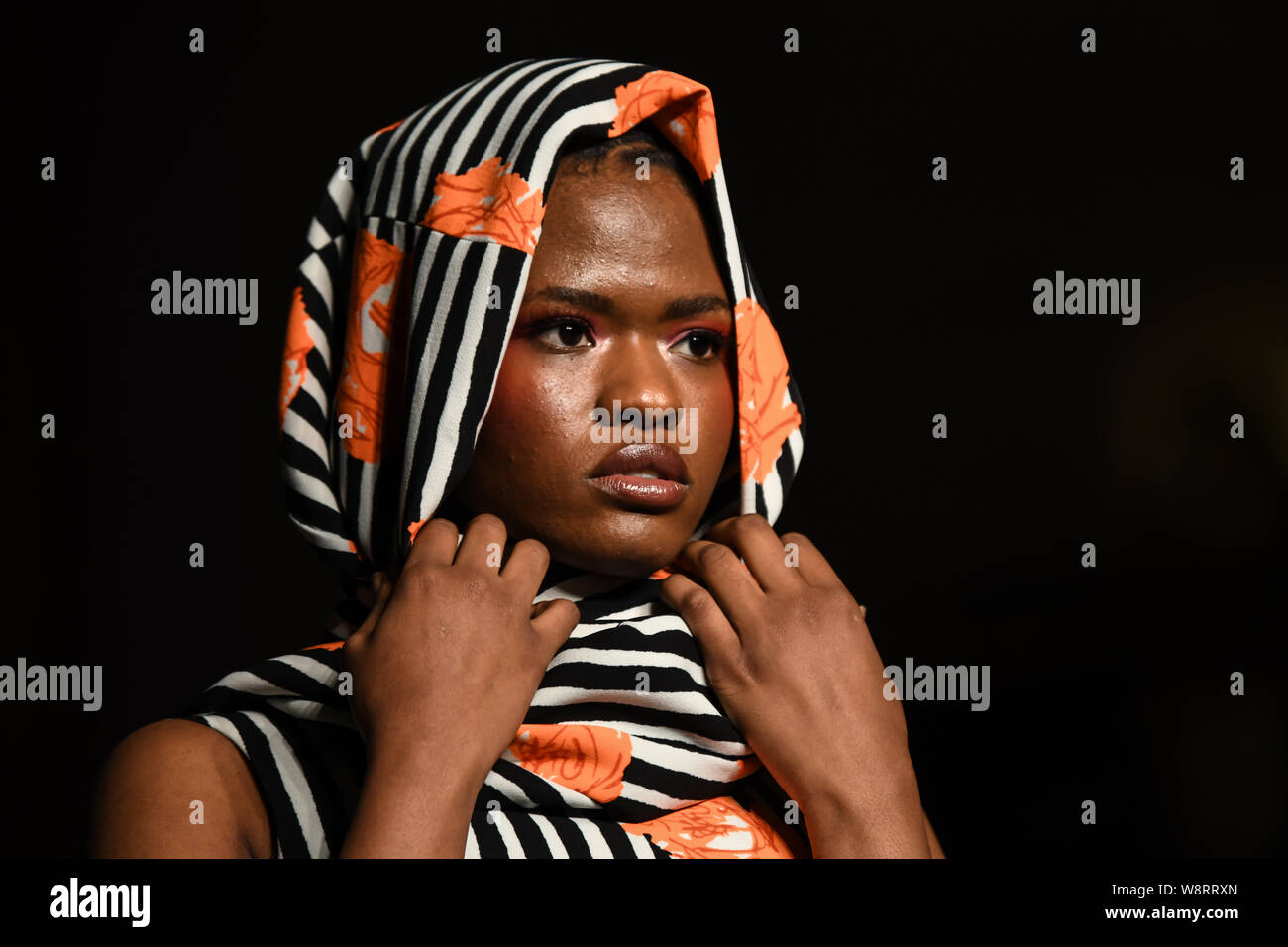 London, Großbritannien. 10 August, 2019. London, Großbritannien. 10 Aug, 2019. African Fashion Week London 2019#AFWL 2019 - Tag 2 an Freimaurer Hall am 10. August 2019, London, UK. Bild Capital/Alamy Leben Nachrichten Bild Capital/Alamy leben Nachrichten Stockfoto