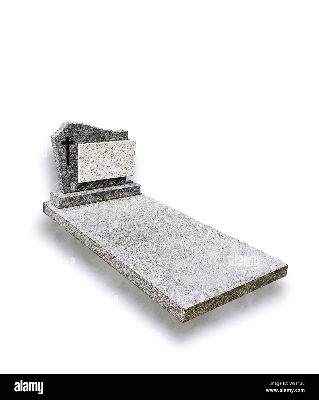 Abbildung: Skizze für ein einzelnes Grab stein Stockfoto