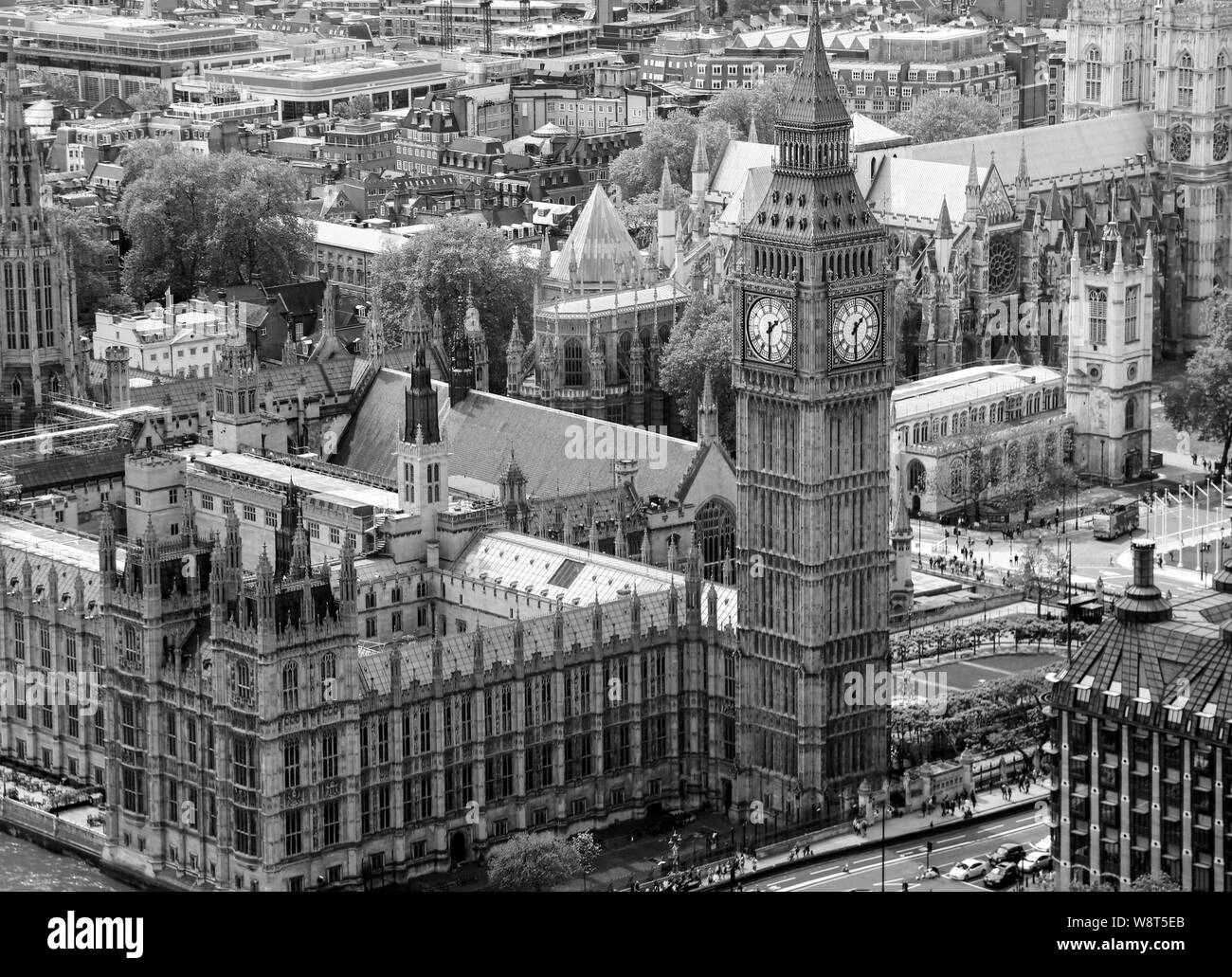 London, Großbritannien - 22.Mai 2016: Londoner Stadtbild mit Big Ben Clock Tower und Palast von Westminster Stockfoto