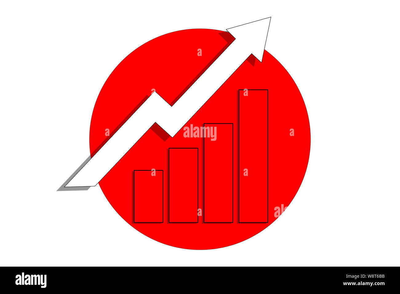 Hohes Wachstum. Graph von Erfolg und Wachstum. Business Analytics, Marketing. Finanzen Konzept Stockfoto