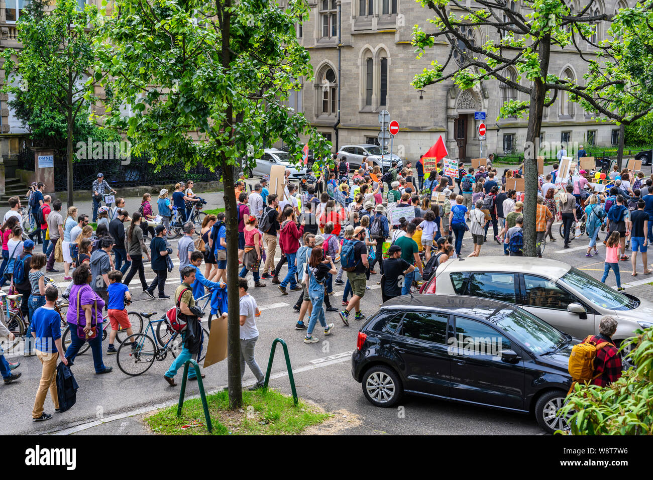 Mai 25, 2019, Demonstration gegen die Klima globale Erwärmung, Straßburg, Elsass, Frankreich, Europa, Stockfoto