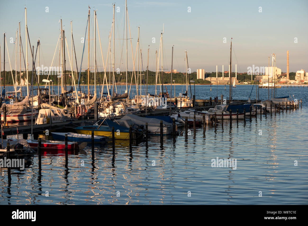 Marina in Kiel während der Kieler Woche Stockfoto