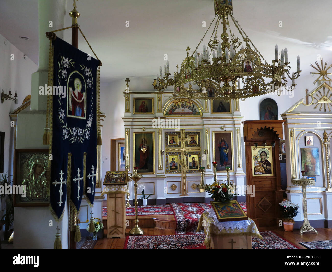Innerhalb der Russischen Orthodoxen Kirche in Wojnowo (Eckertsdorf) in