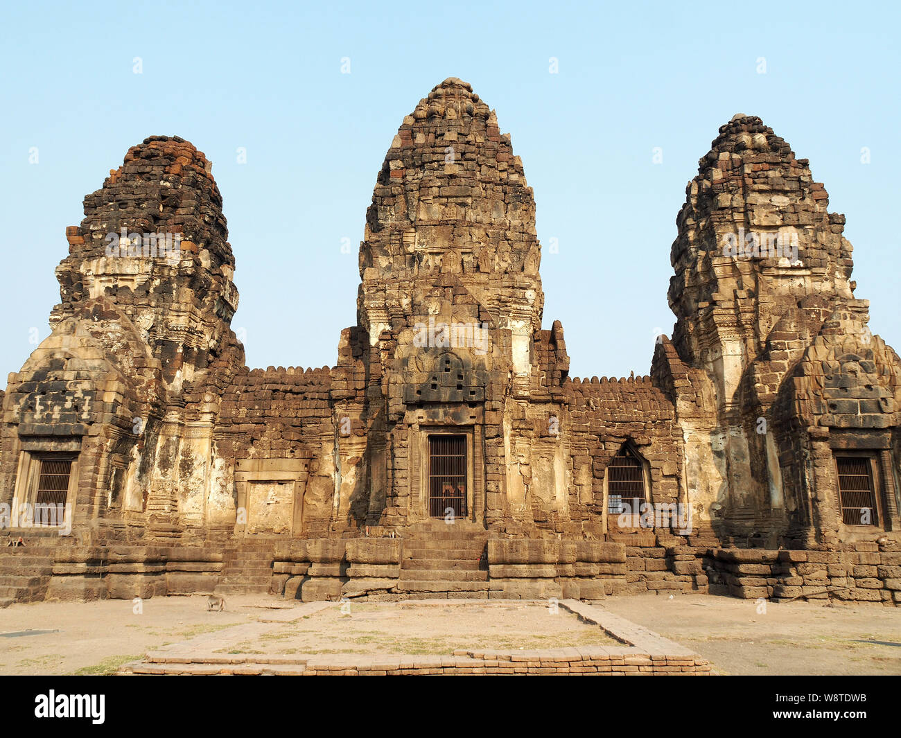 Phra Prang Sam Yot Khmer Tempel, Lopburi, Thailand, Asien Stockfoto