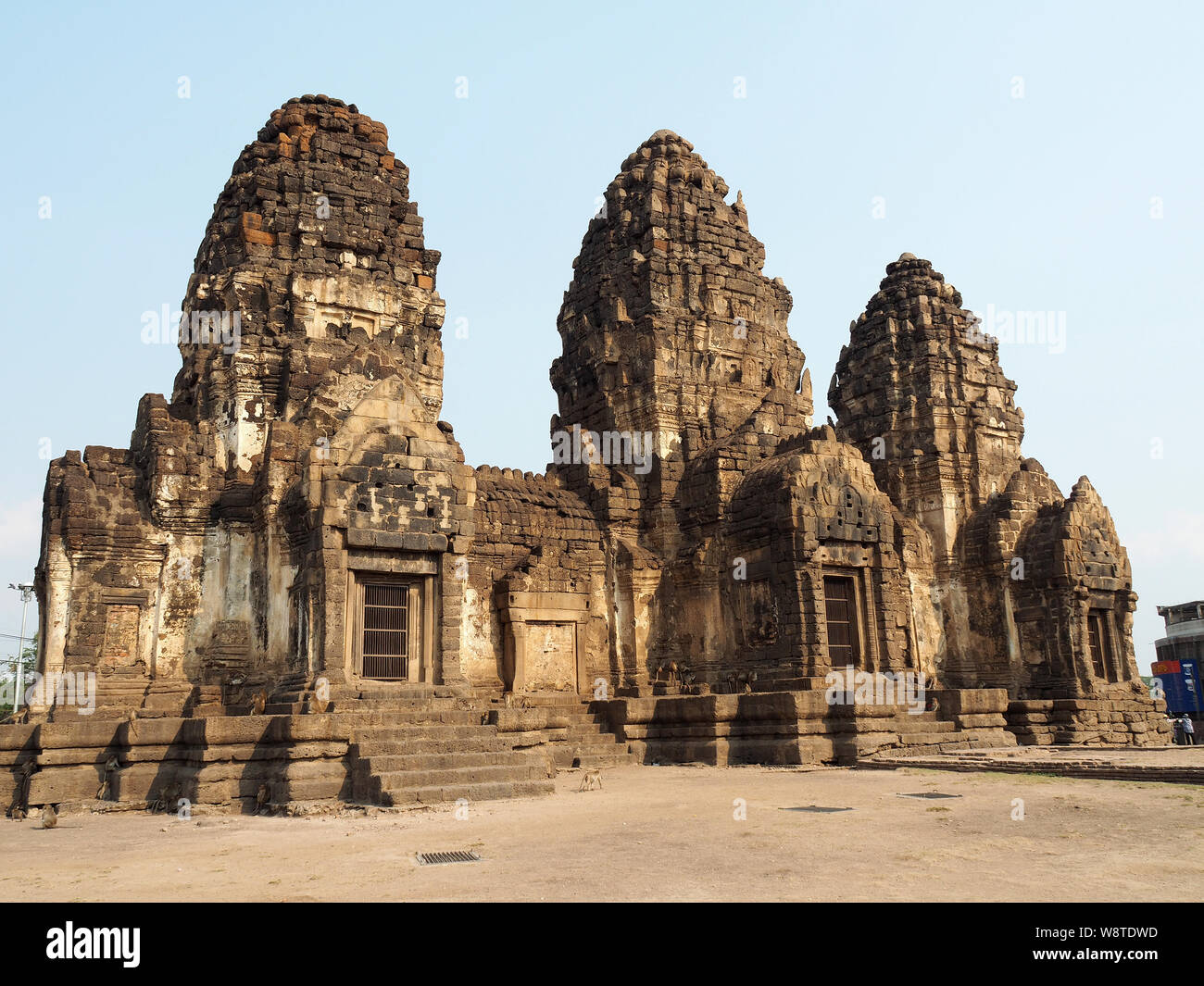 Phra Prang Sam Yot Khmer Tempel, Lopburi, Thailand, Asien Stockfoto