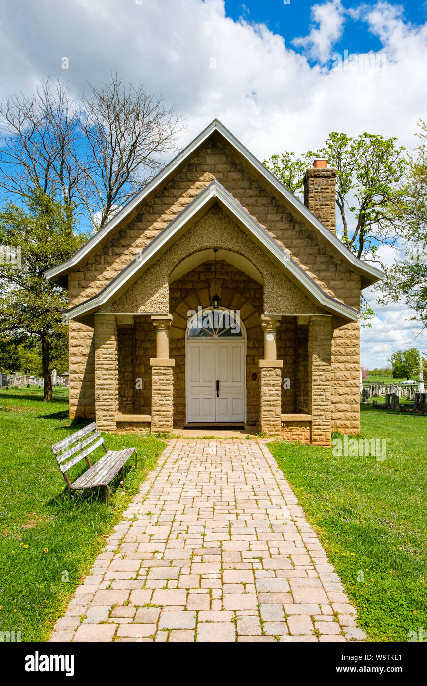 Union Kapelle, Union Friedhof, 323 North King Street, Leesburg, Virginia Stockfoto