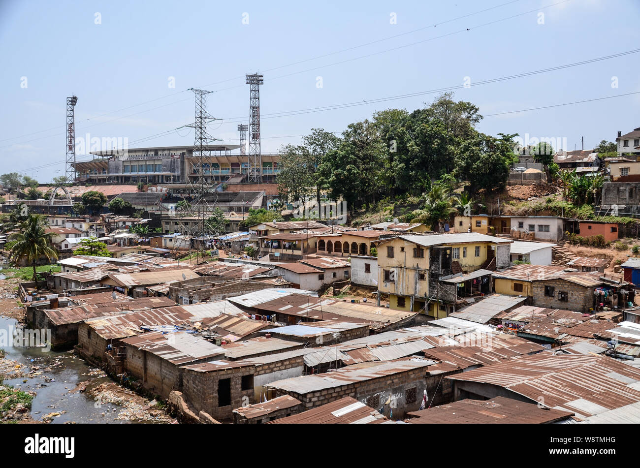 National Stadium, Freetown, Sierra Leone in 2104 Stockfoto