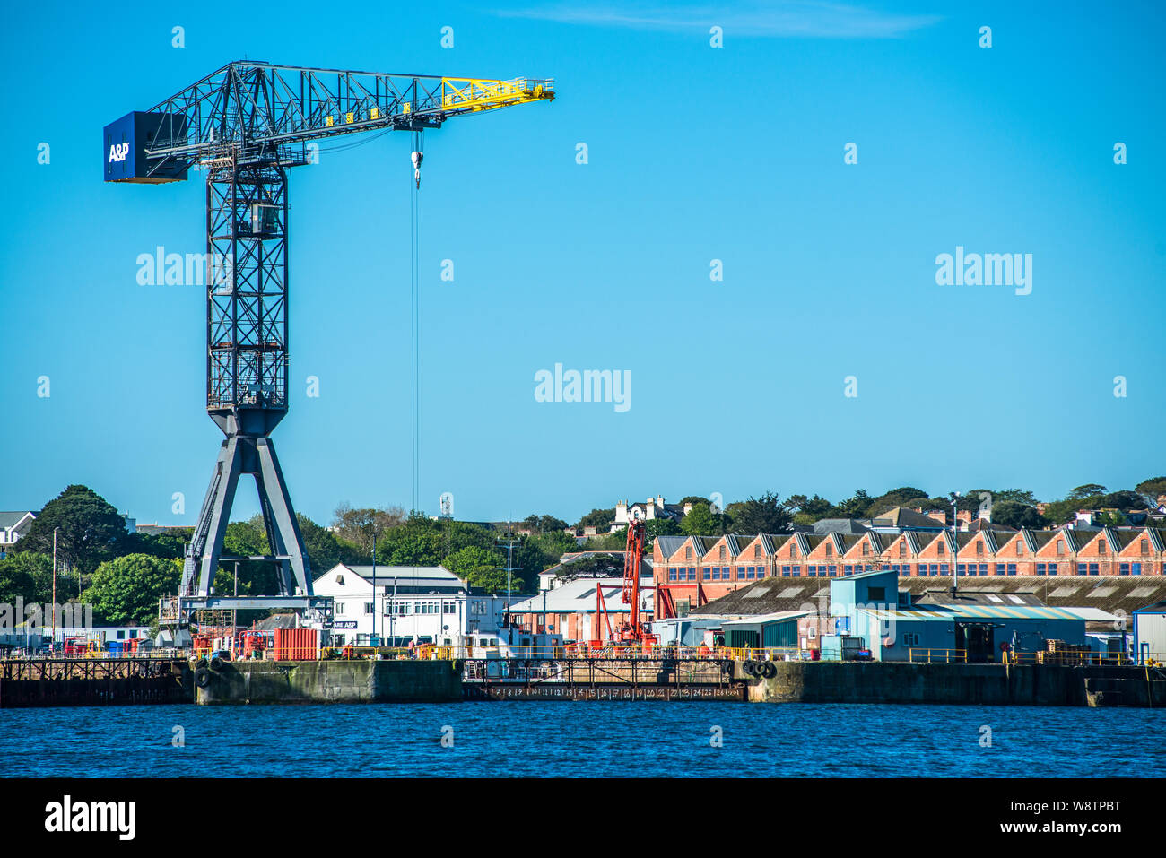 Pendennis Werft und Hafen von Falmouth, Cornwall, England, Großbritannien. Stockfoto