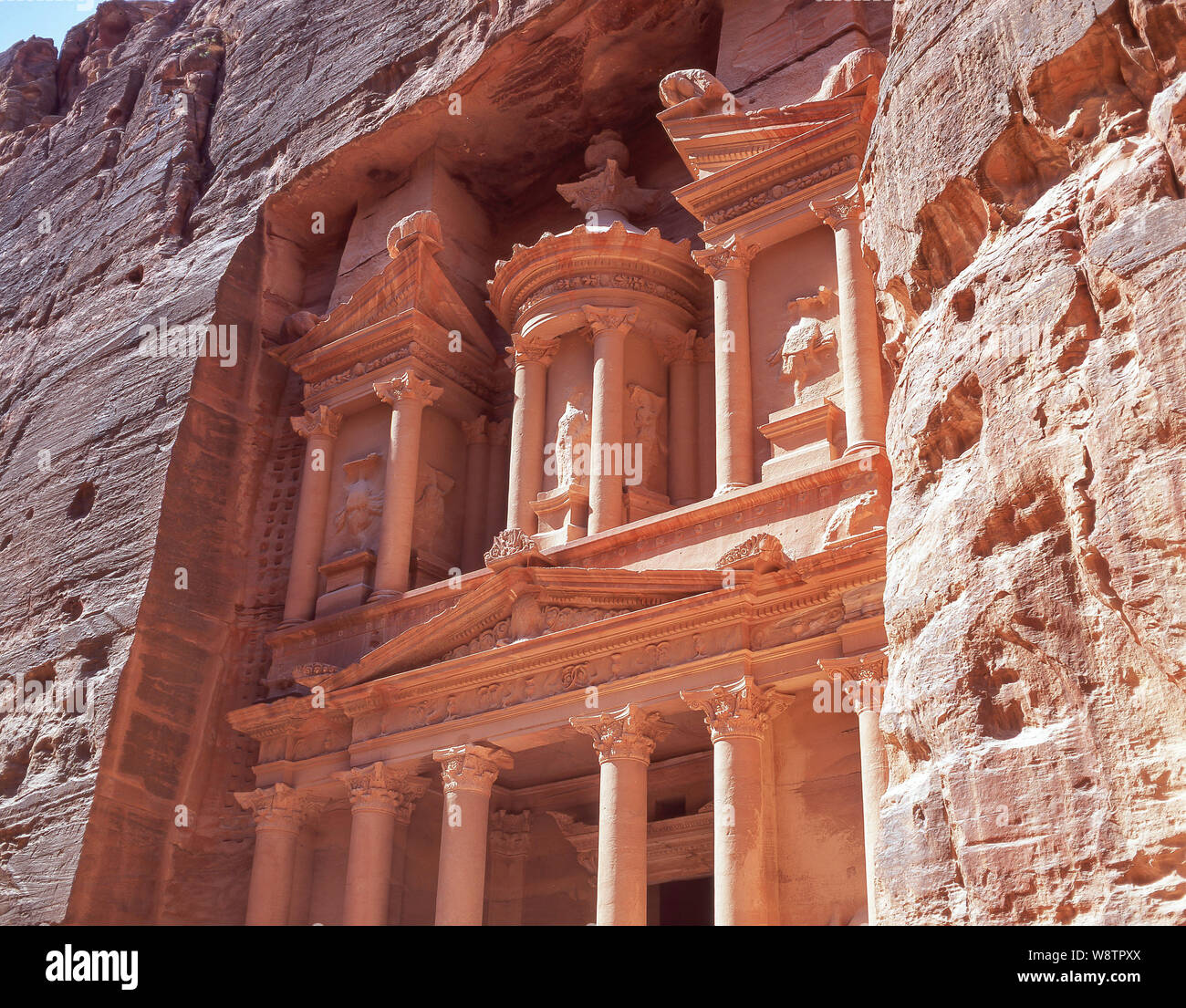 Die Schatzkammer (Al Khazneh), antike Stadt Petra, Maan, Königreich Jordanien Stockfoto