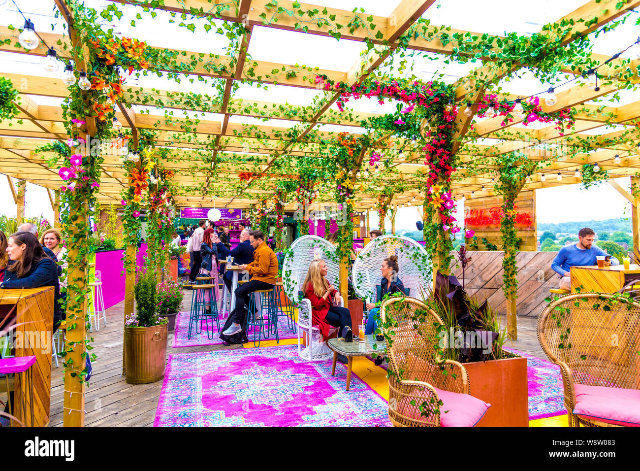Bussey Bar auf der Dachterrasse in Peckham Rye, London, UK Stockfoto