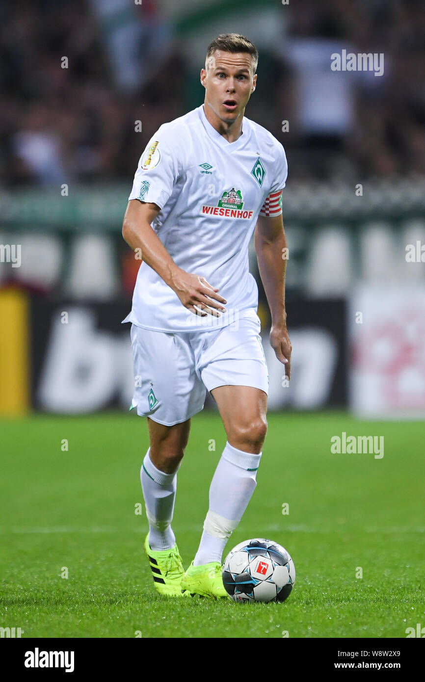 Bremen, Deutschland. 10 Aug, 2019. Luc Ihorst (Werder Bremen). GES/Fußball/ DFB-Pokal: SV Atlas Delmenhorst - SV Werder Bremen, 10.08.2019 Fußball: DFB- Pokal: SV Atlas Delmenhorst gegen SV Werder Bremen, Bremen, August 10, 2019