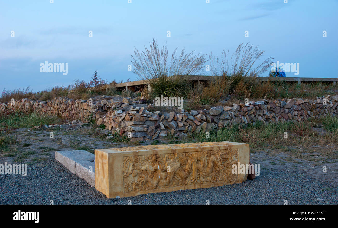 Blick auf die Website von Xanadu (Shangdu), der Hauptstadt von Kublai Khans Yuan Dynastie, in der Autonomen Region Innere Mongolei, China, 25. September 201 Stockfoto
