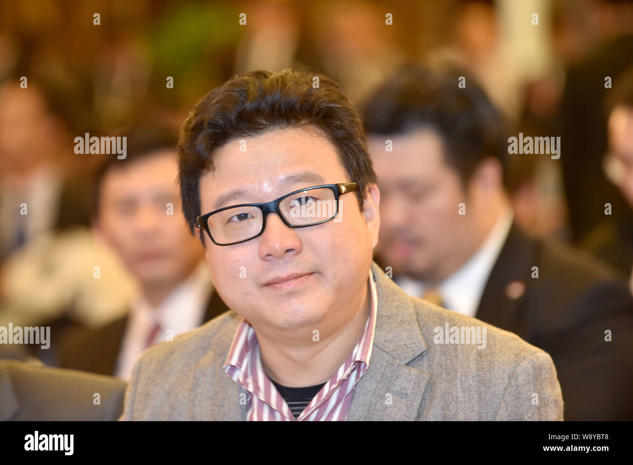 William Ding Lei, CEO von NetEase (163.Com), nimmt an der Ersten Welt Internet Konferenz, auch bekannt als Wuzhen Gipfel, in Wuzhen, eine alte Stadt in Zu Stockfoto