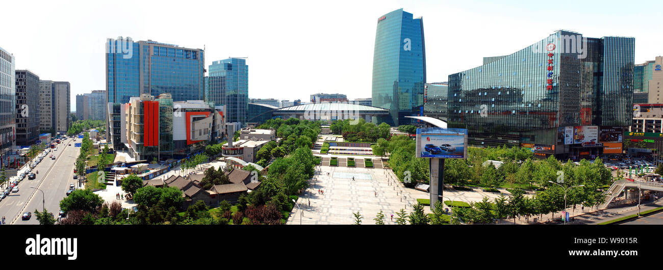 Panoramablick auf Zhongguancun Haidian Science Park, bekannt als China Silicon Valley, in Peking, China, 5. Juni 2009. Stockfoto