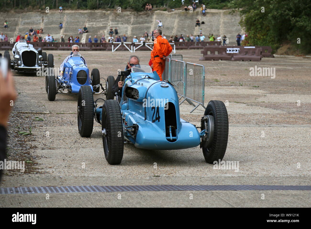 Barnato Hassan Besondere, Stafford Besondere und Napier-Railton, Brooklands durchlebte, Brooklands Museum, Weybridge, Surrey, England, Großbritannien, Europa Stockfoto
