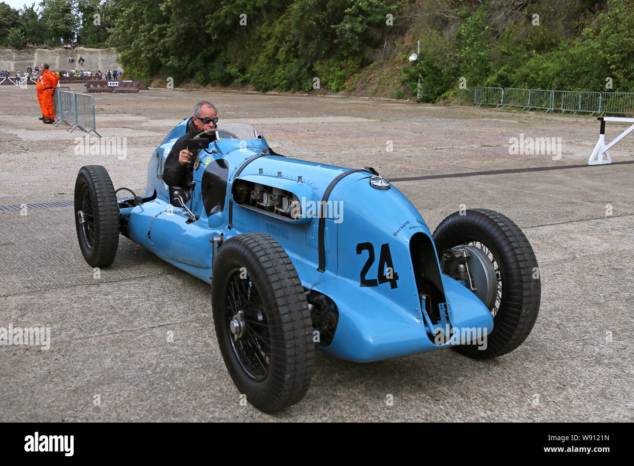 Barnato Hassan Spezielle (1934), Brooklands durchlebte der Vorkriegszeit fahrende Veranstaltung, Brooklands Museum, Weybridge, Surrey, England, Großbritannien, Europa Stockfoto