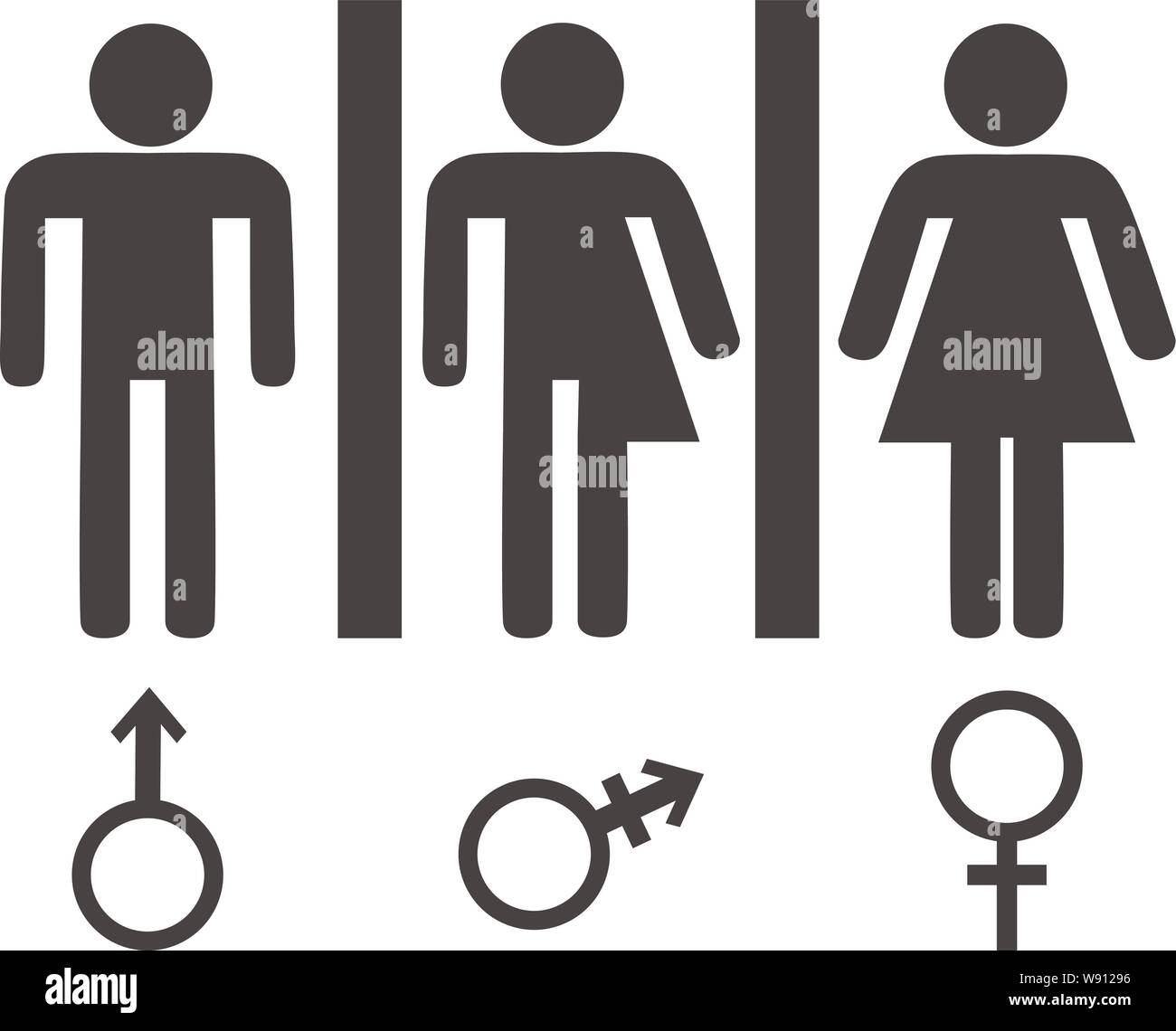 Frau und für symbol mann Gender