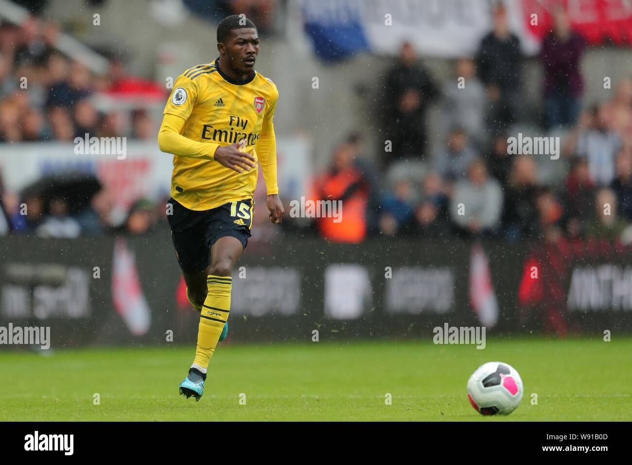 AINSLEY MAITLAND - NILES ARSENAL V Newcastle United FC Arsenal FC, Premier League St James Park, Newcastle, England, 11. August 2019 GBD 14738 streng redaktionelle Verwendung. Wenn der Spieler/Spieler in diesem Bild dargestellt ist/Spielen für einen englischen Club oder das England National Team. Dann ist dieses Bild darf nur für redaktionelle Zwecke verwendet werden. Keine kommerzielle Nutzung. Folgende Verwendungen sind auch dann eingeschränkt, wenn in einem redaktionellen Kontext: Verwendung in Verbindung mit oder als Teil eines nicht autorisierten Audio-, Video-, Daten-, Spielpläne, Verein/liga Logos, Wetten, Spiele oder eine "Live"-Diensten. Auch R Stockfoto