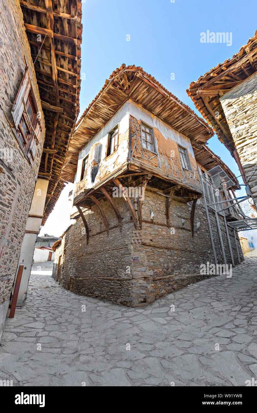 Altes Haus im Dorf Birgi, Izmir, Türkei. Stockfoto