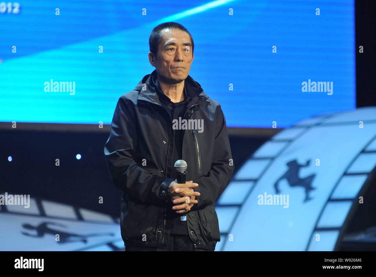 ------ Chinesische Regisseur Zhang Yimou abgebildet ist während der Eröffnungsfeier für die 9 Beijing International Sport Film Woche und der Mailänder Internat Stockfoto