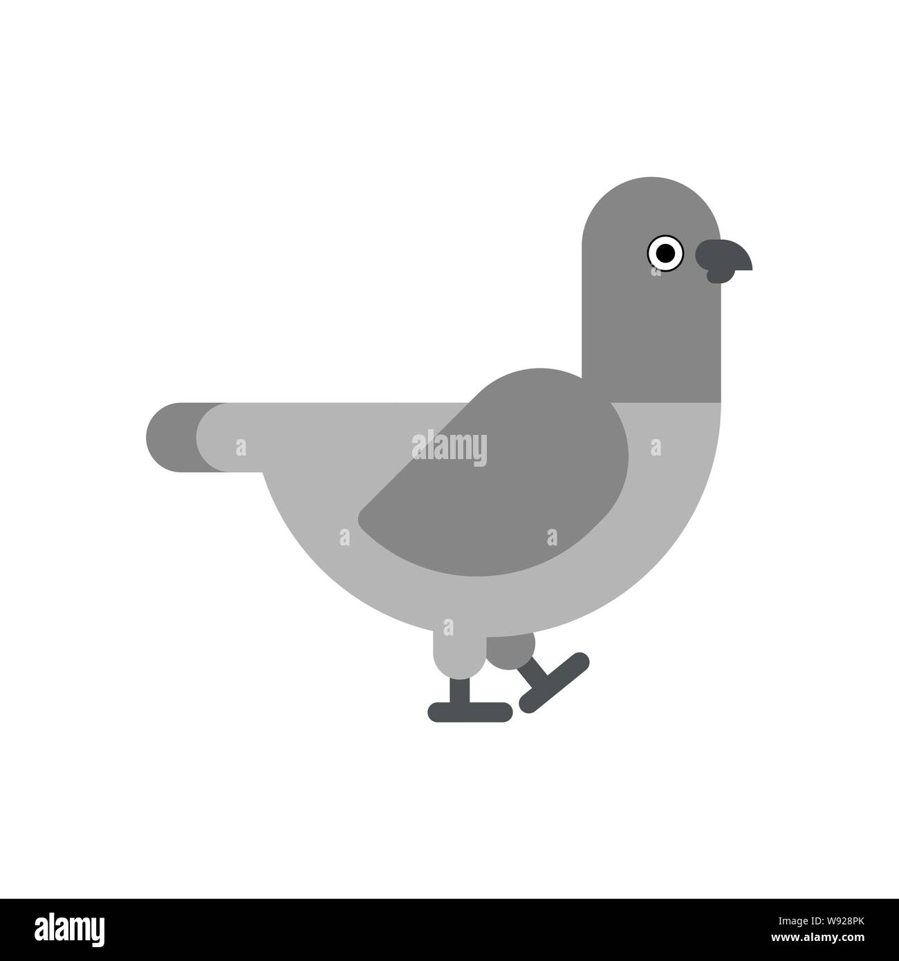 Taube isoliert. Taube unterzeichnen. City Bird Symbol. Vector Illustration Stock Vektor