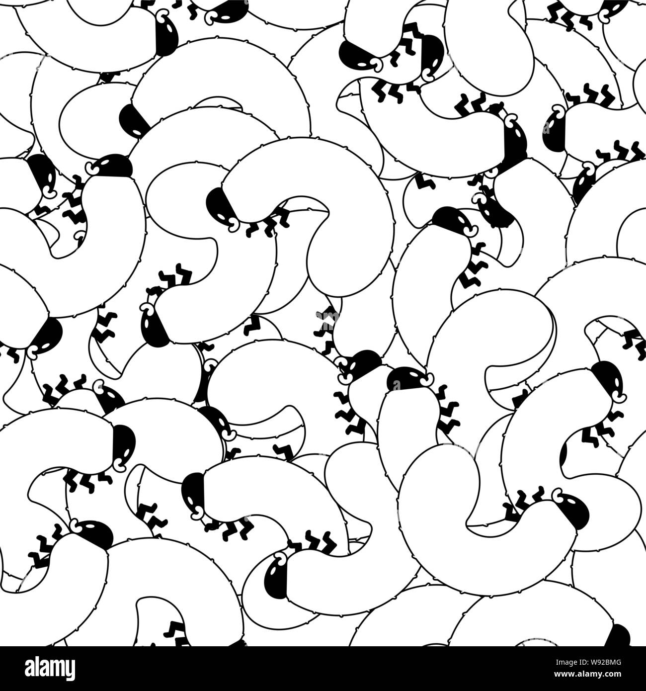 Made Muster Nahtlose. Käfer Larven Hintergrund. Insekt vektor Textur Stock Vektor