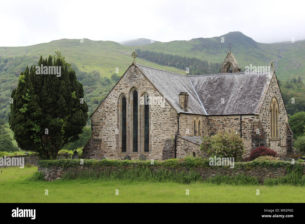 St Mary's Church, Beddgelert, Gwynedd, Wales Stockfoto