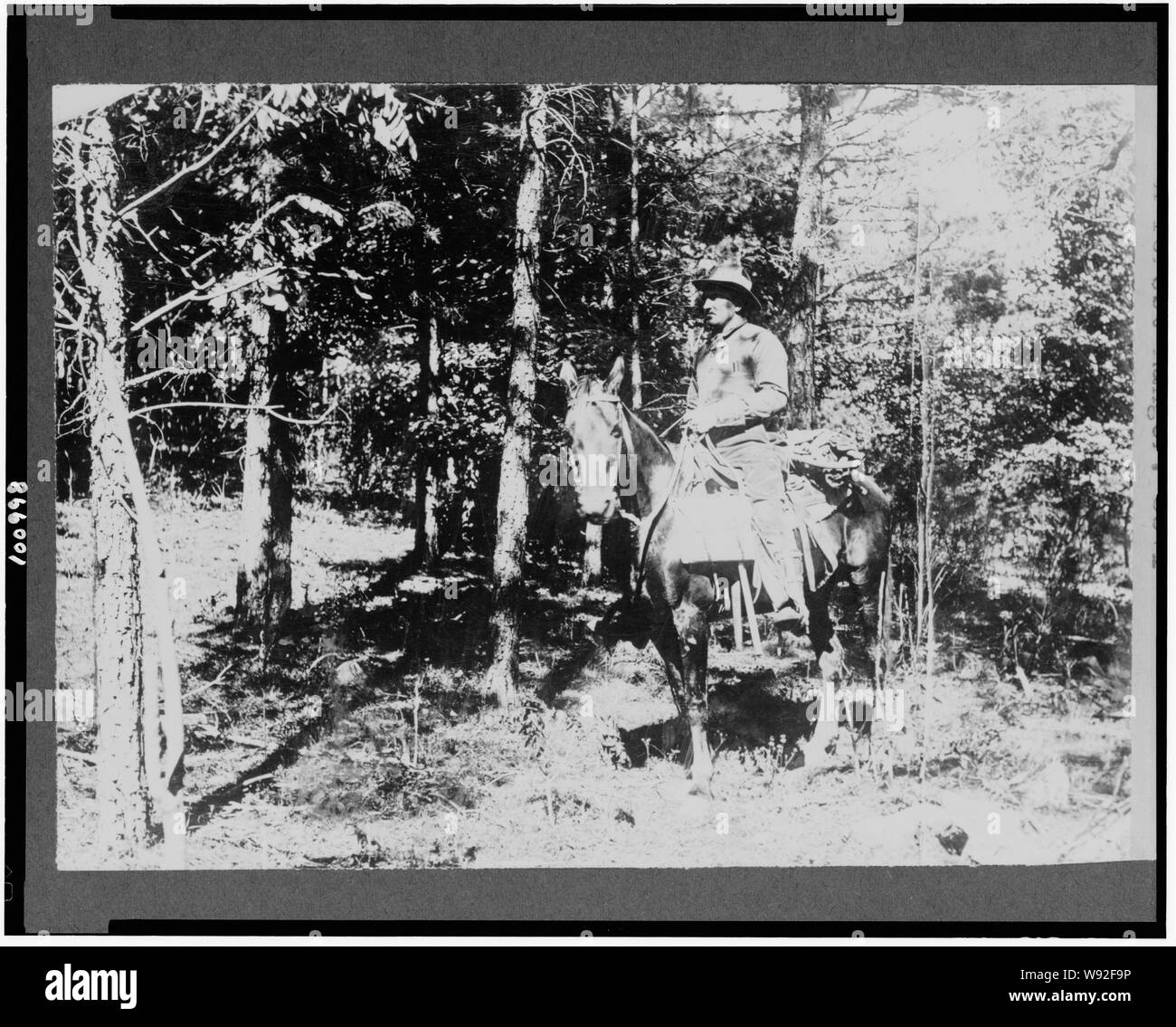 Ein Ranger auf dem Pferderücken Stockfoto