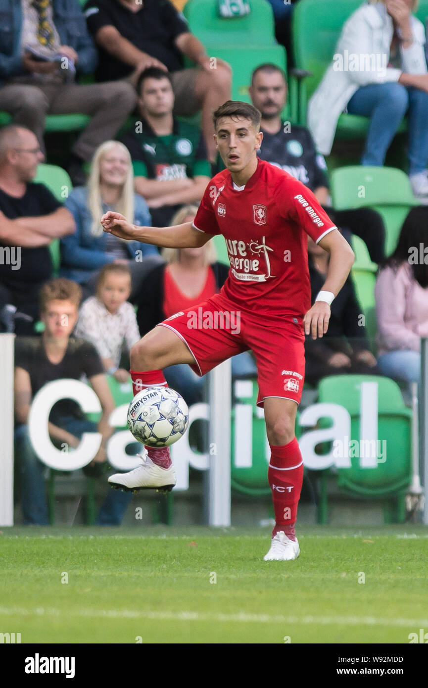 10 augustus 2019 Groningen, Niederlande Fußball Niederländer Eredivisie FC Groningen / FC Twente 10-08-2019: Voetbal: FC Groningen / FC Twente: Groningen Julio Pleguezuelo des FC Twente, Stockfoto