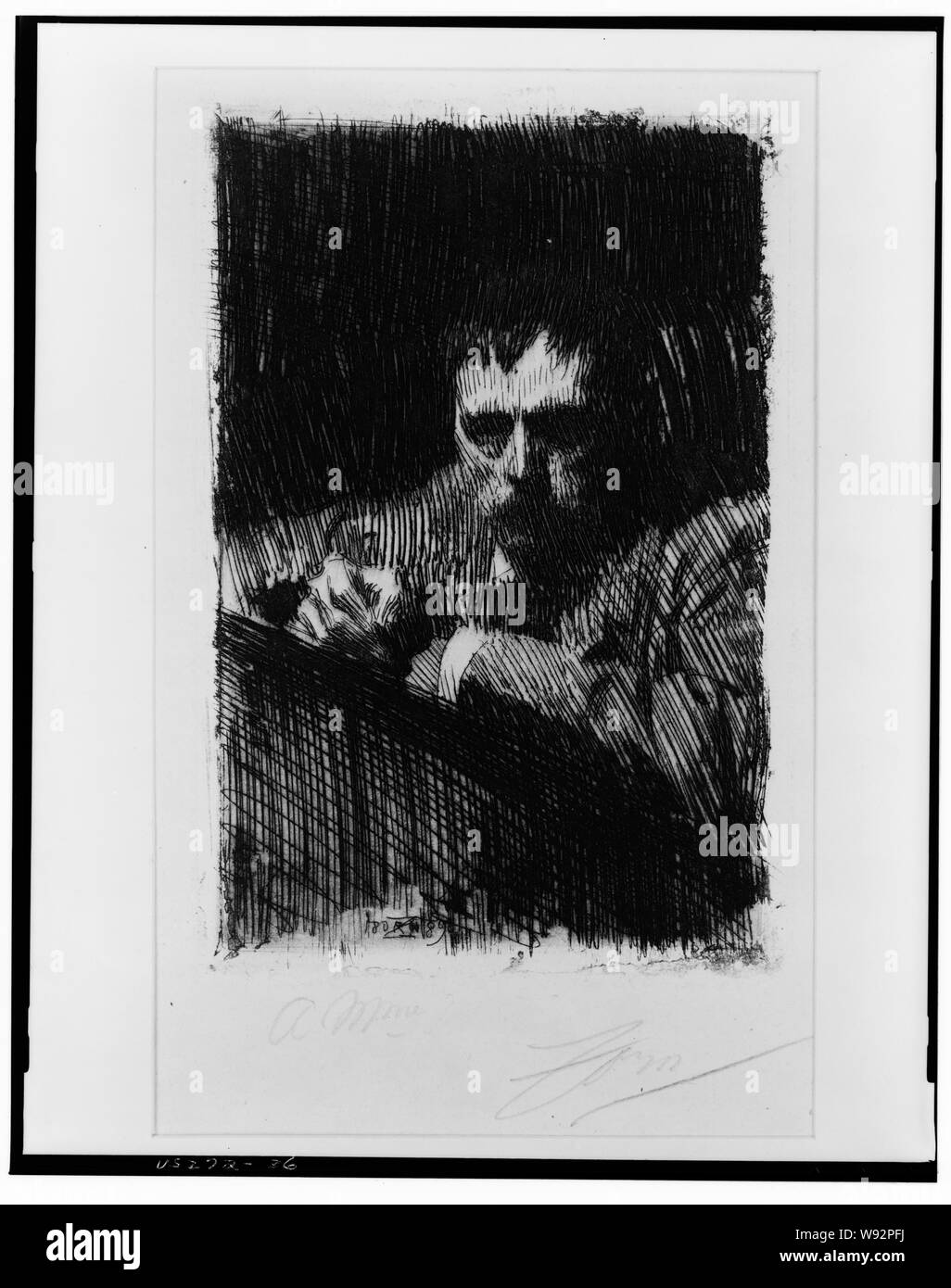 Ein Maler, Radierer, Zorn Stockfoto