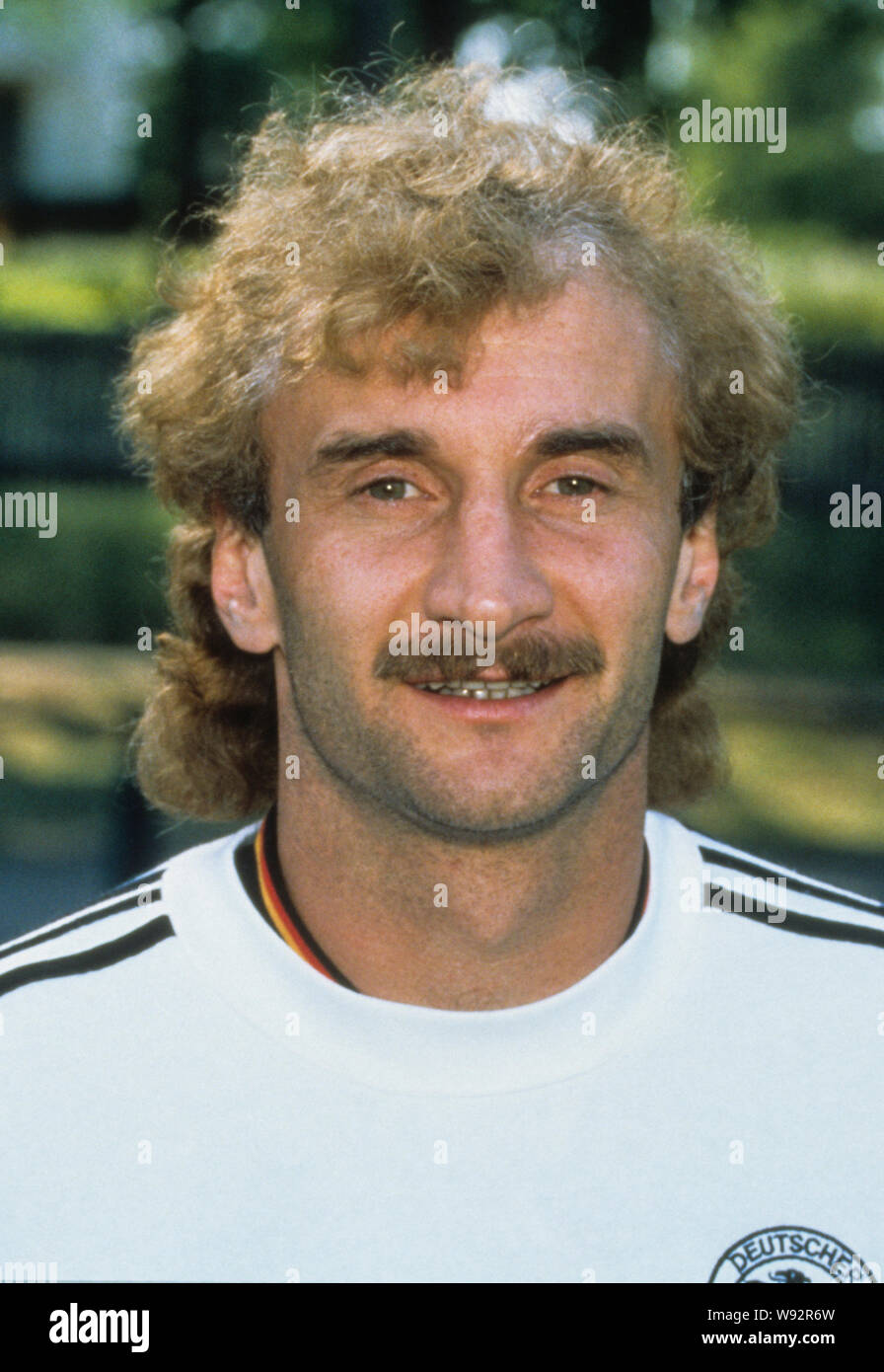 Rudi Völler Deutschen ehemaligen Fußballprofi und Manager für die deutsche Nationalmannschaft. Stockfoto