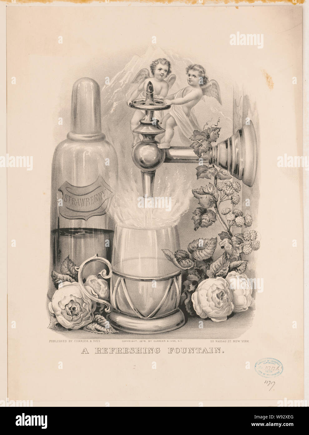 Einen erfrischenden Brunnen Stockfoto