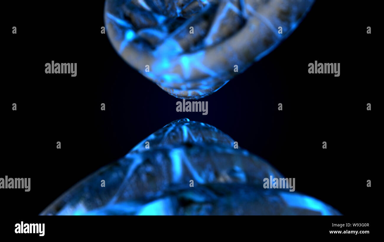 DNA. Abstrakten 3d polygoal Drahtmodell DNA-Molekül helix Spirale. Die medizinische Wissenschaft Hintergrund. Stockfoto