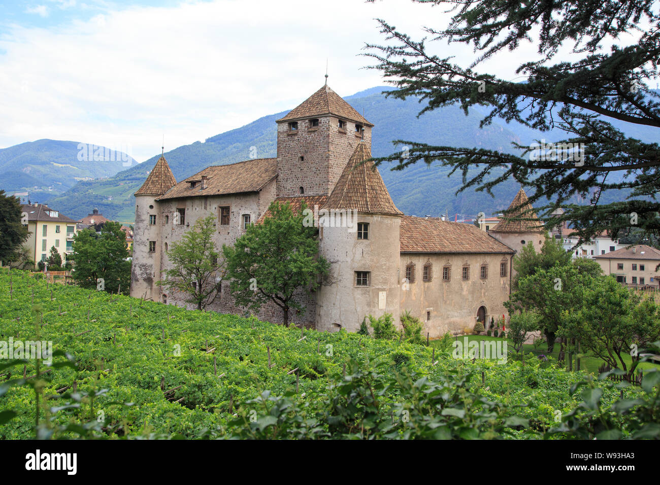 Feudale Maretsch Schloss Castello Mareccio Stockfoto