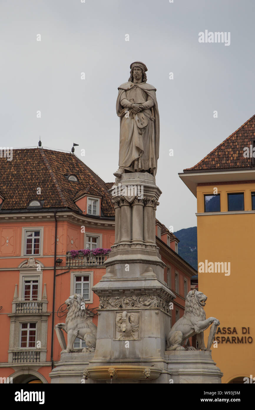Statue des Walther von der Vogelweide, Stockfoto