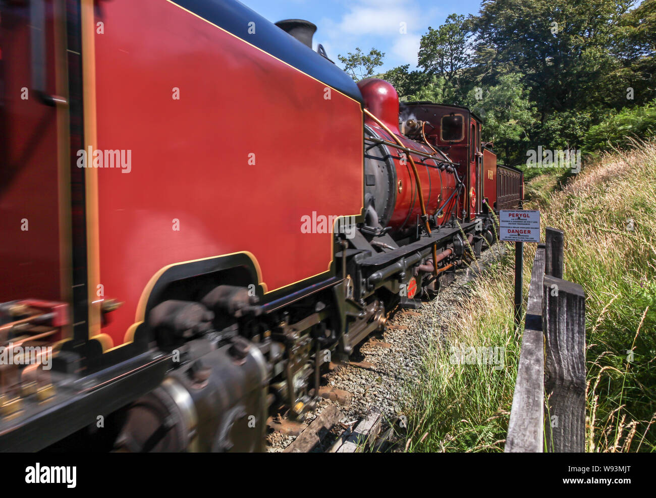 Wh. Welsh Highland Railway Dampfmaschine Stockfoto