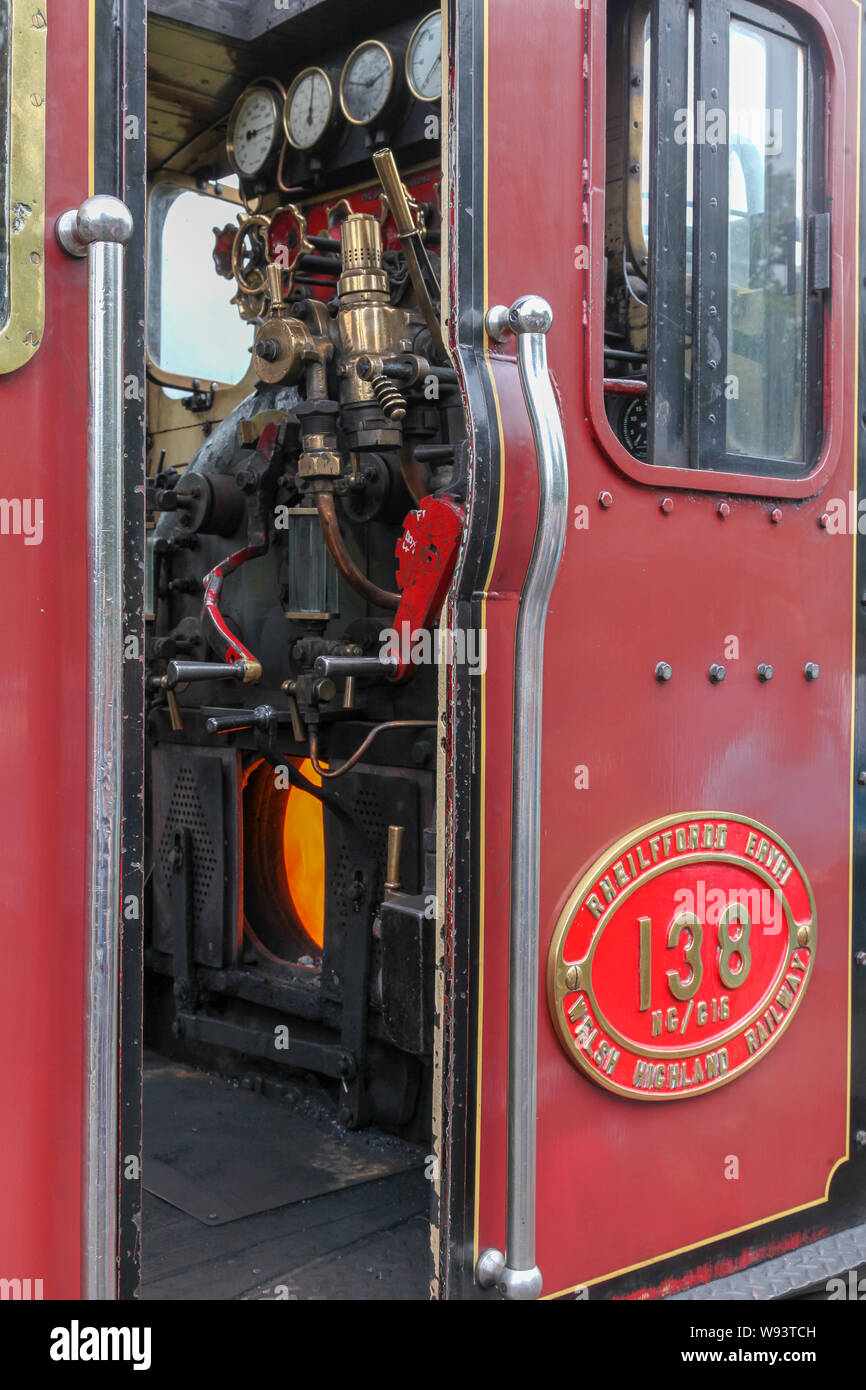 Wh. Welsh Highland Railway Dampfmaschine Stockfoto