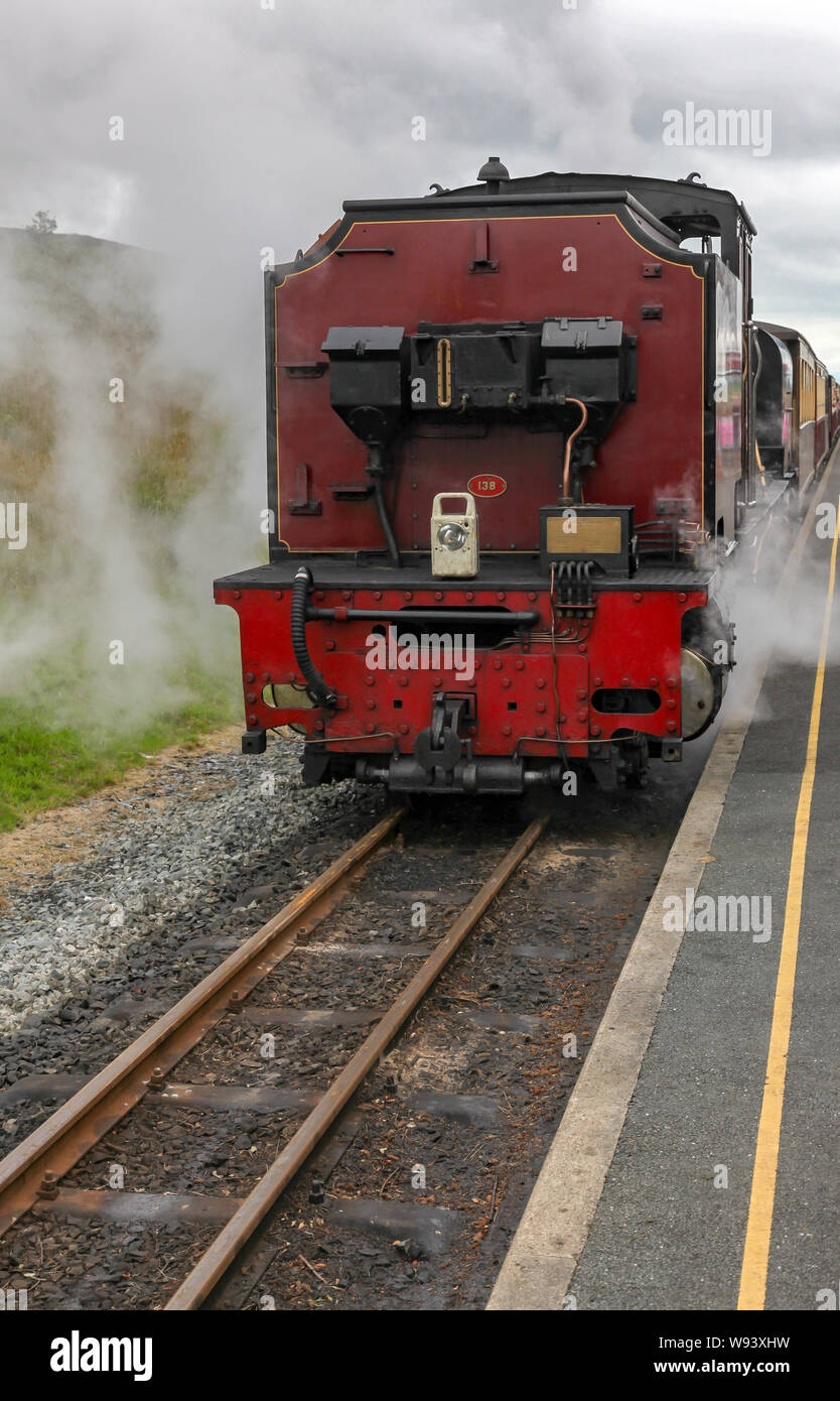 Wh. Welsh Highland Railway Dampfmaschine Stockfoto
