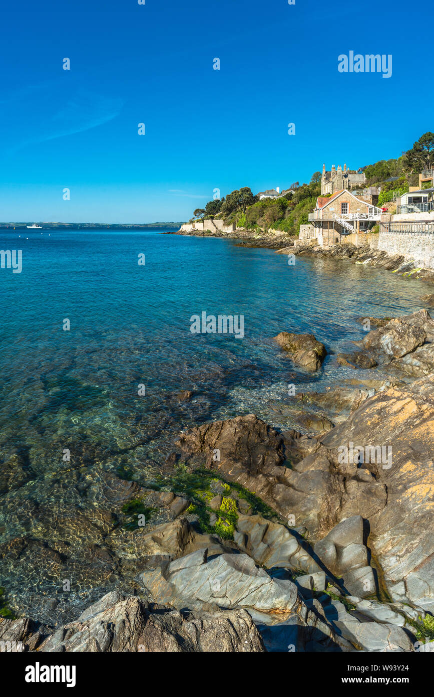 Das malerische Dorf St Mawes auf der Roseland Halbinsel in der Nähe von Falmouth in Cornwall, England, Großbritannien. Stockfoto