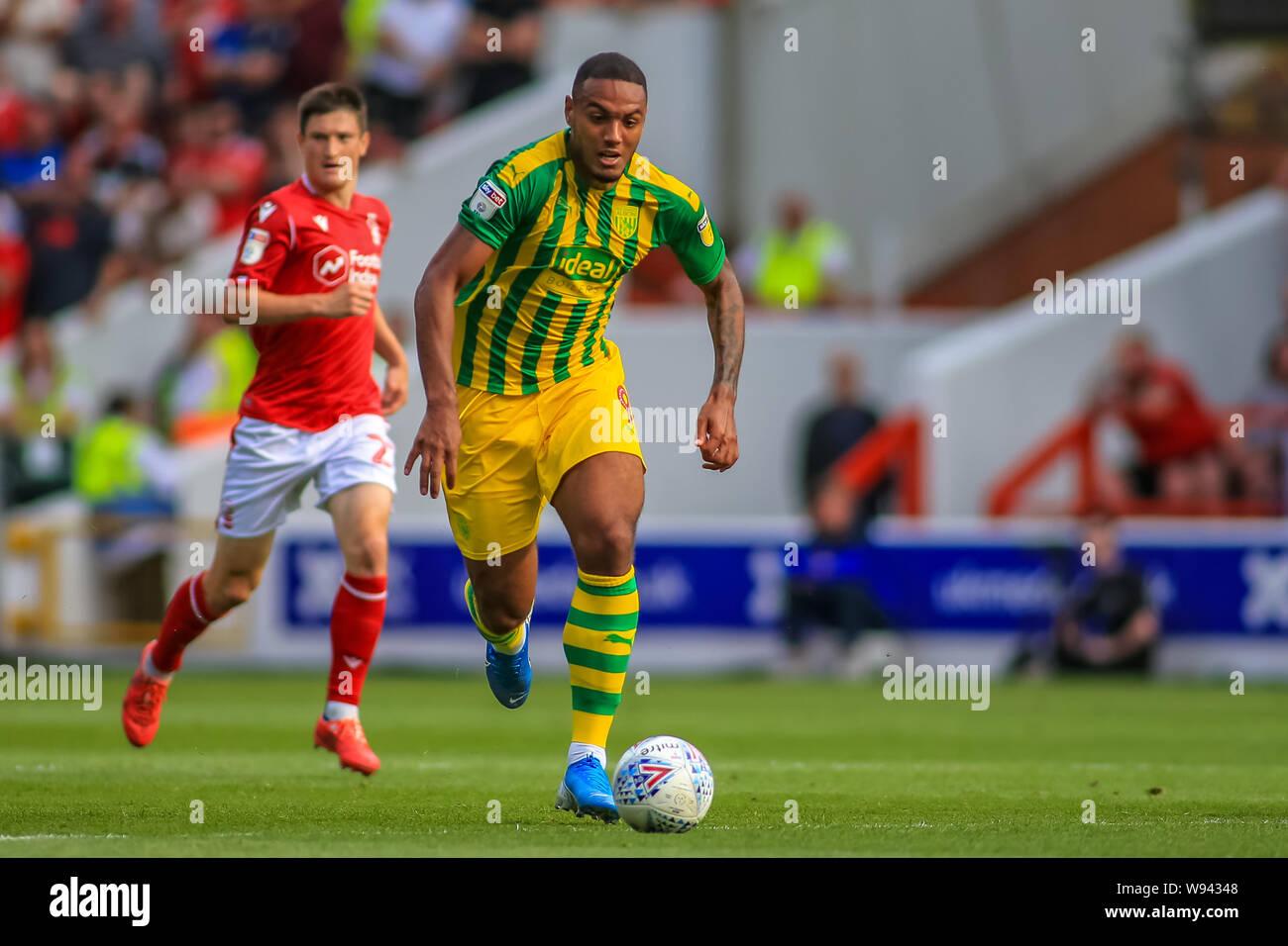 3. August 2019, Stadt Boden, Nottingham, England; Sky Bet Meisterschaft, Nottingham Forest vs West Bromwich Albion: Kenneth Zohore (09) von West Bromwich während des Spiels Credit: Craig Milner/News Bilder der Englischen Football League Bilder unterliegen DataCo Lizenz Stockfoto