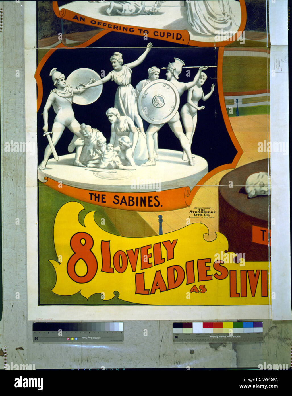 Adam Forepaugh und verkauft die Brüder Amerika größte zeigt Konsolidierte 8 schönen Damen als lebende Statuen, die berühmten Art. Stockfoto