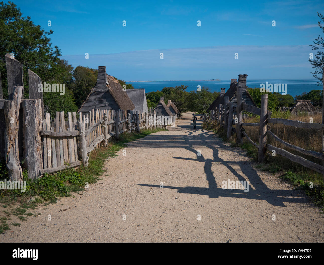 Straße an der Plimoth Plantation Stockfoto