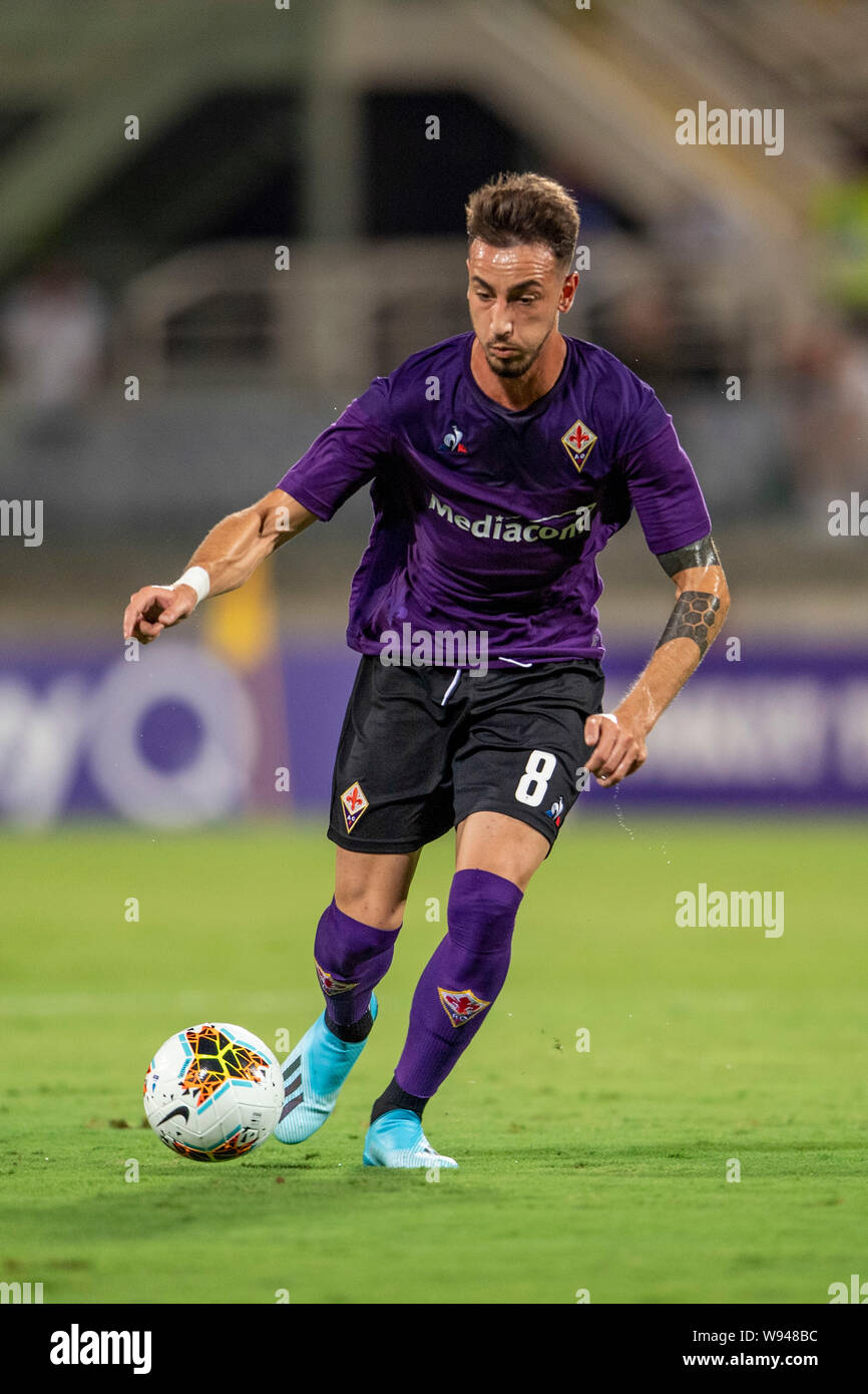 Gaetano Castrovilli (Fiorentina) während der Vorsaison Freundschaftsspiel zwischen Fiorentina 4-1 Galatasaray bei Artenio Franchi Stadium am 11. August 2019 in Florenz, Italien. Credit: Maurizio Borsari/LBA/Alamy leben Nachrichten Stockfoto