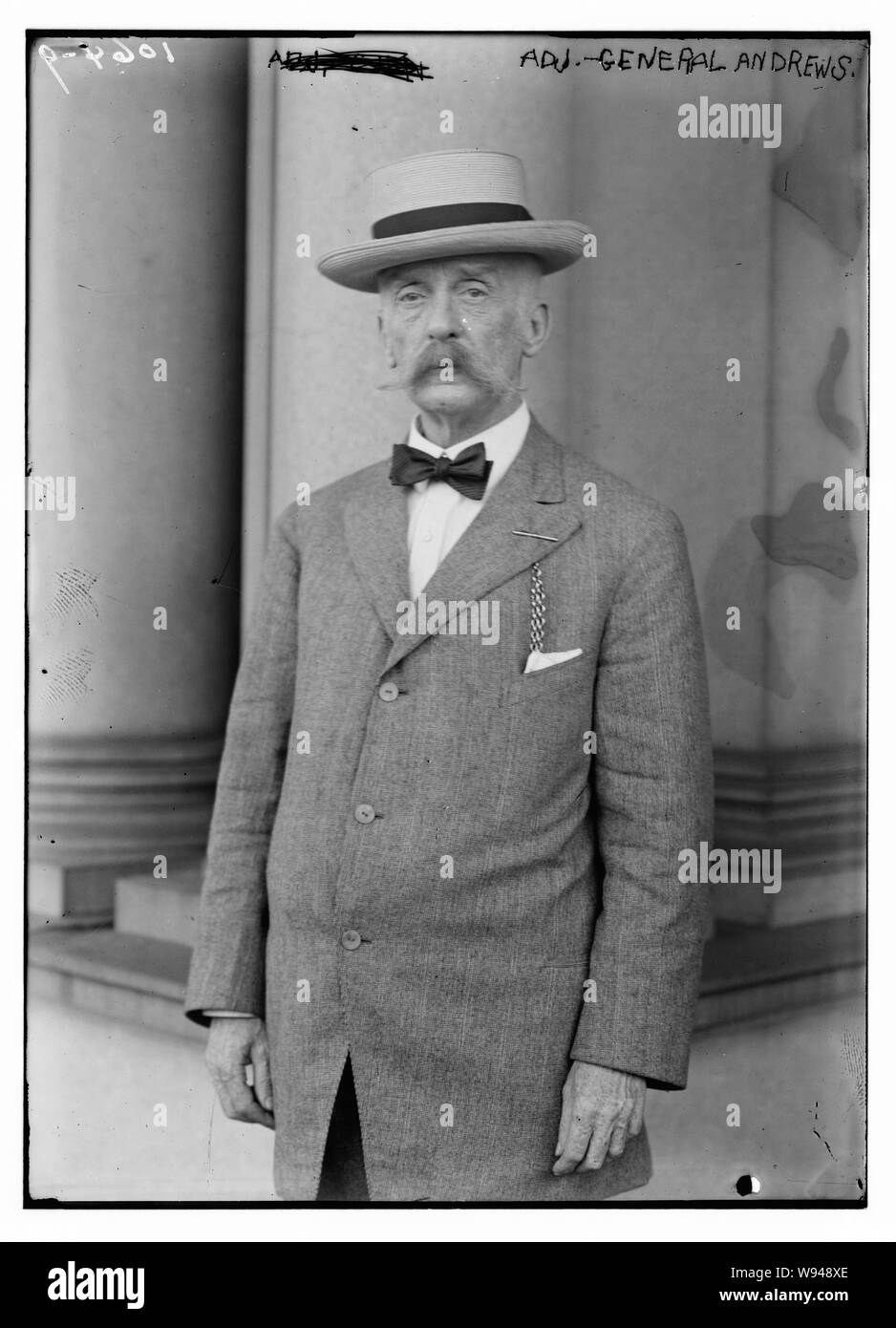 Adj. Gen. Andrews in ziviler Kleidung Stockfoto