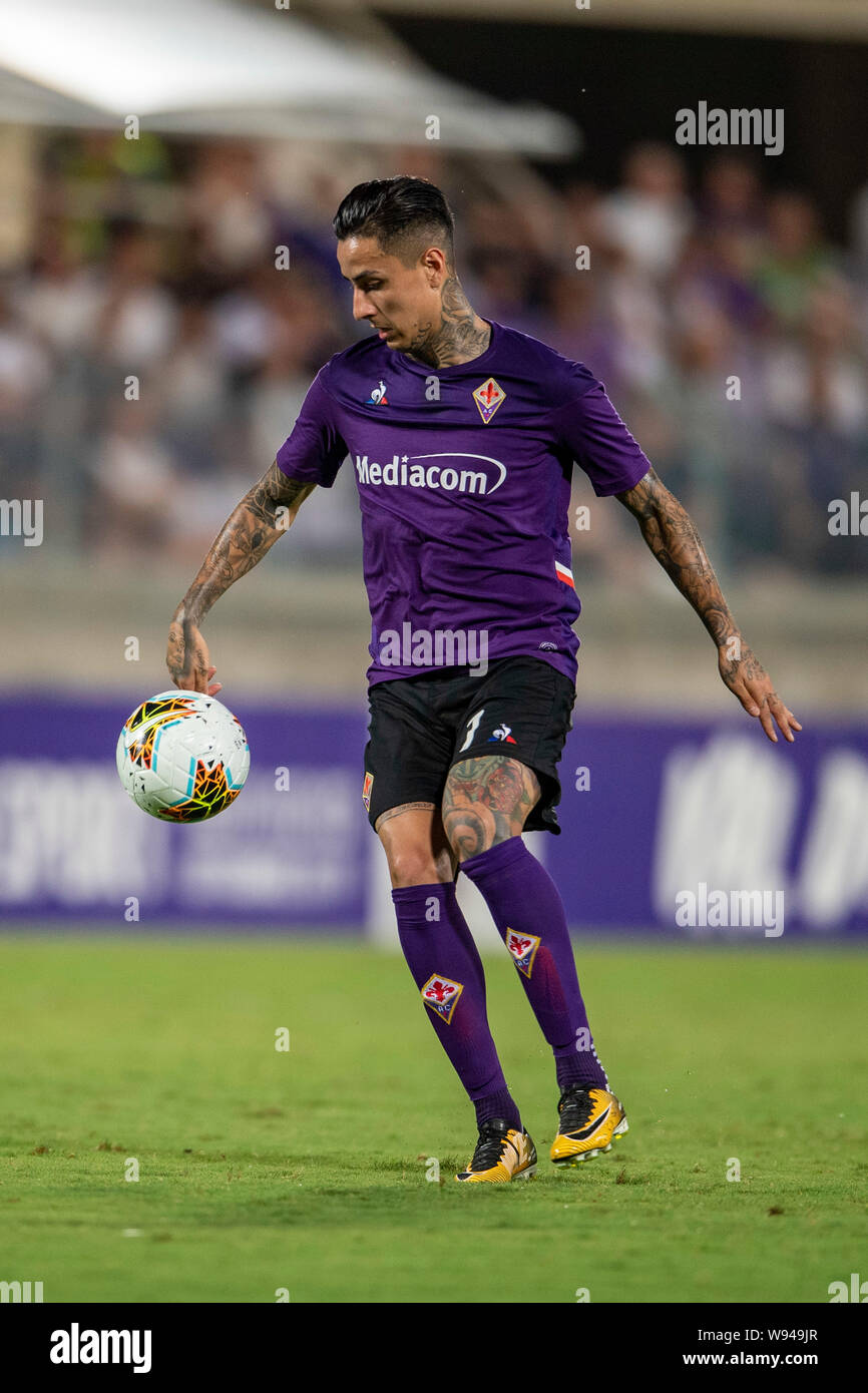 Erick Pulgar (Fiorentina) während der Vorsaison Freundschaftsspiel zwischen Fiorentina 4-1 Galatasaray bei Artenio Franchi Stadium am 11. August 2019 in Florenz, Italien. (Foto von Maurizio Borsari/LBA) Stockfoto